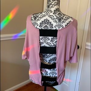 Papaya, women’s three-quarter length sleeve shirt with open back, Sz. Lg.